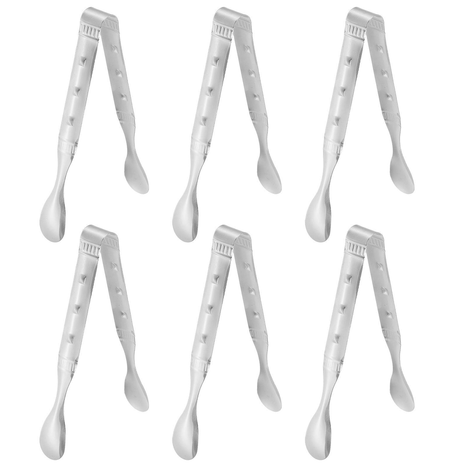 6Pcs Stainless Steel Food Tong - Coffee Tea Sugar review and price