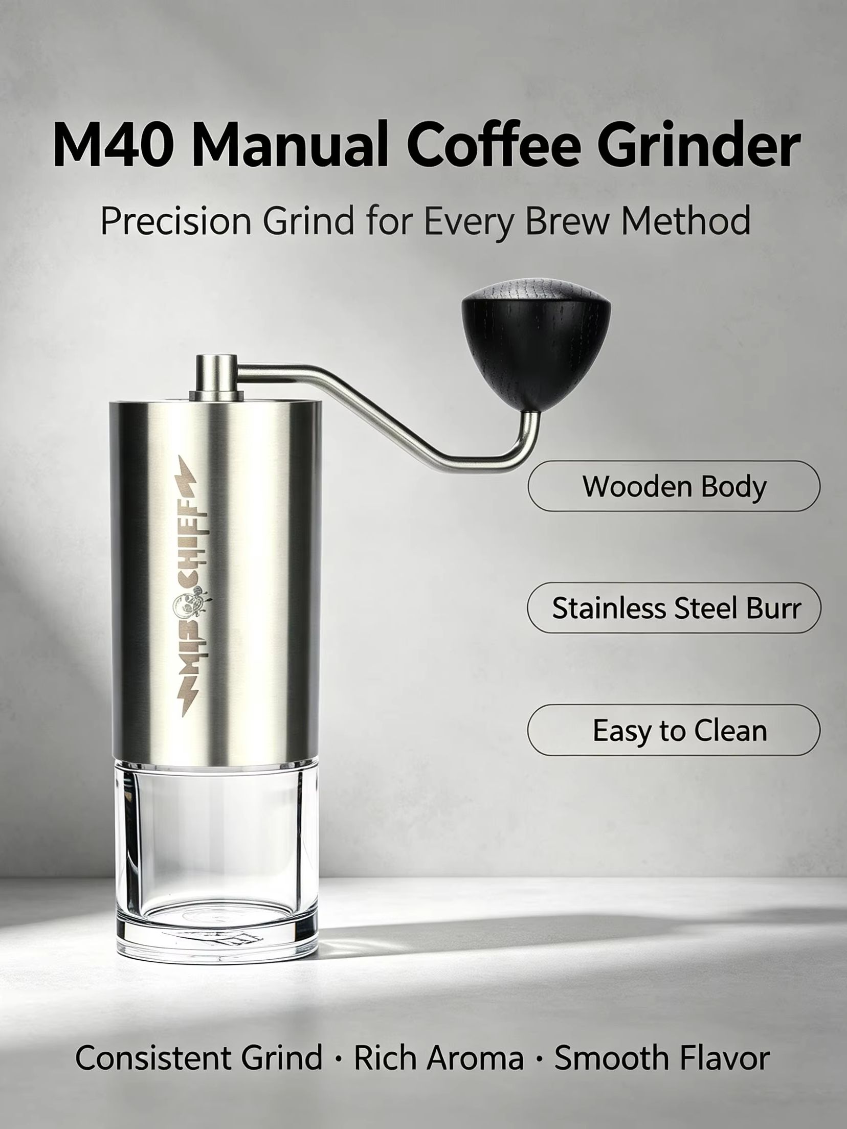 MisChief M40 Manual Coffee Gri - Burr Hand Grinder review and price