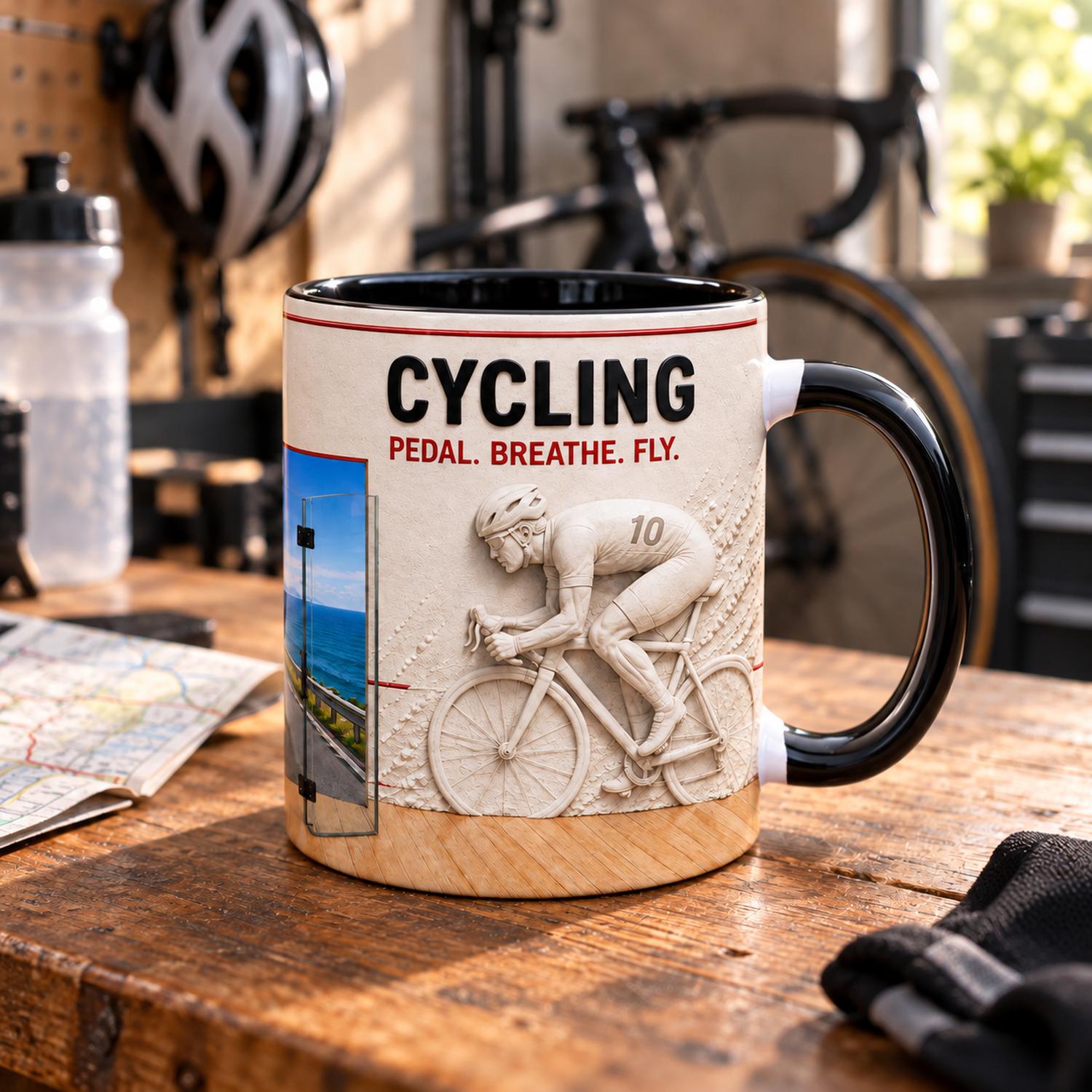 Custom Cycling Coffee Mug 11oz - Coffee Tea Name review and price