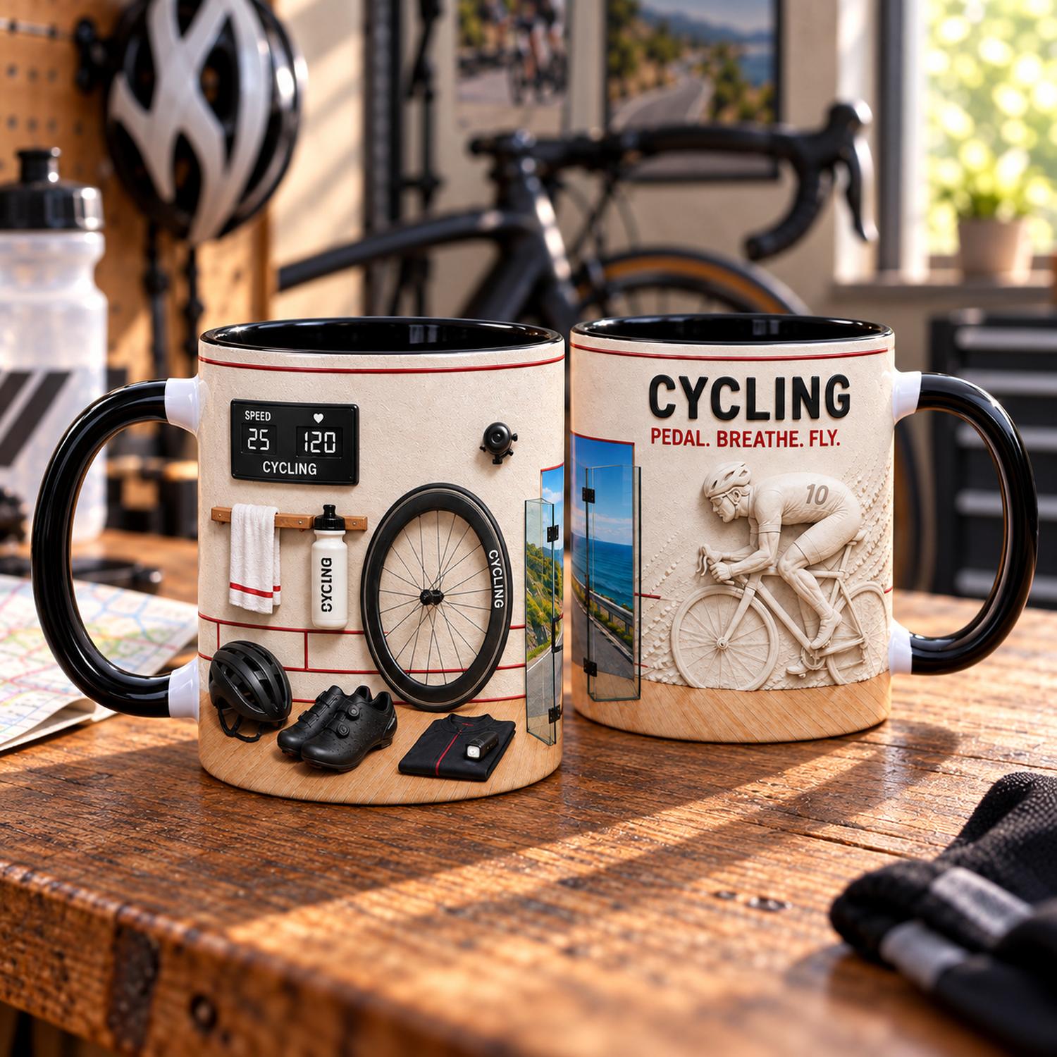 Custom Cycling Coffee Mug 11oz - Coffee Tea Name review and price