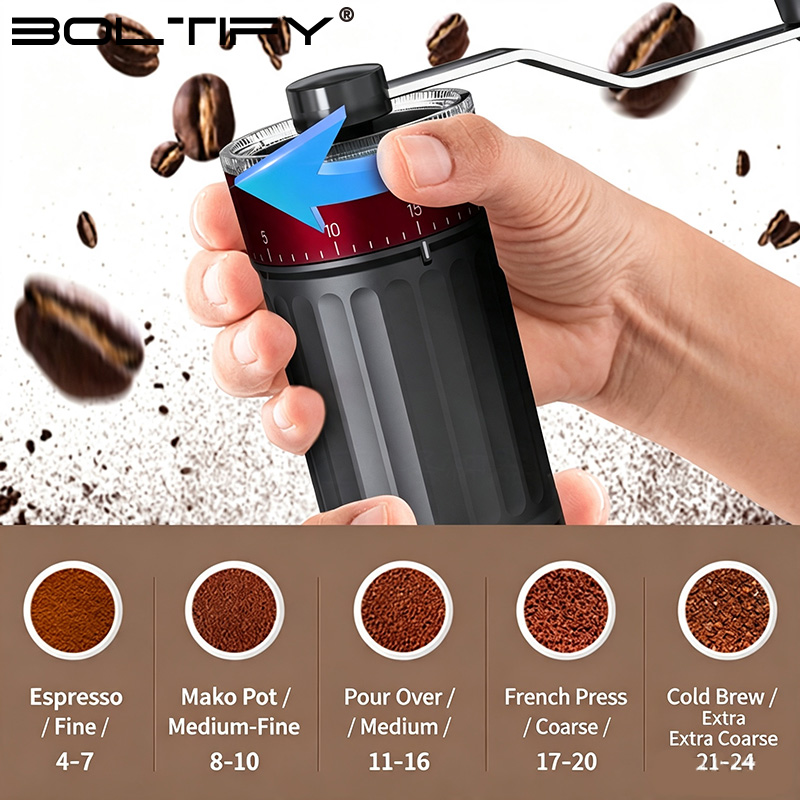BOLTIFY High-Q Adjustable Coar - Burr Hand Grinder review and price
