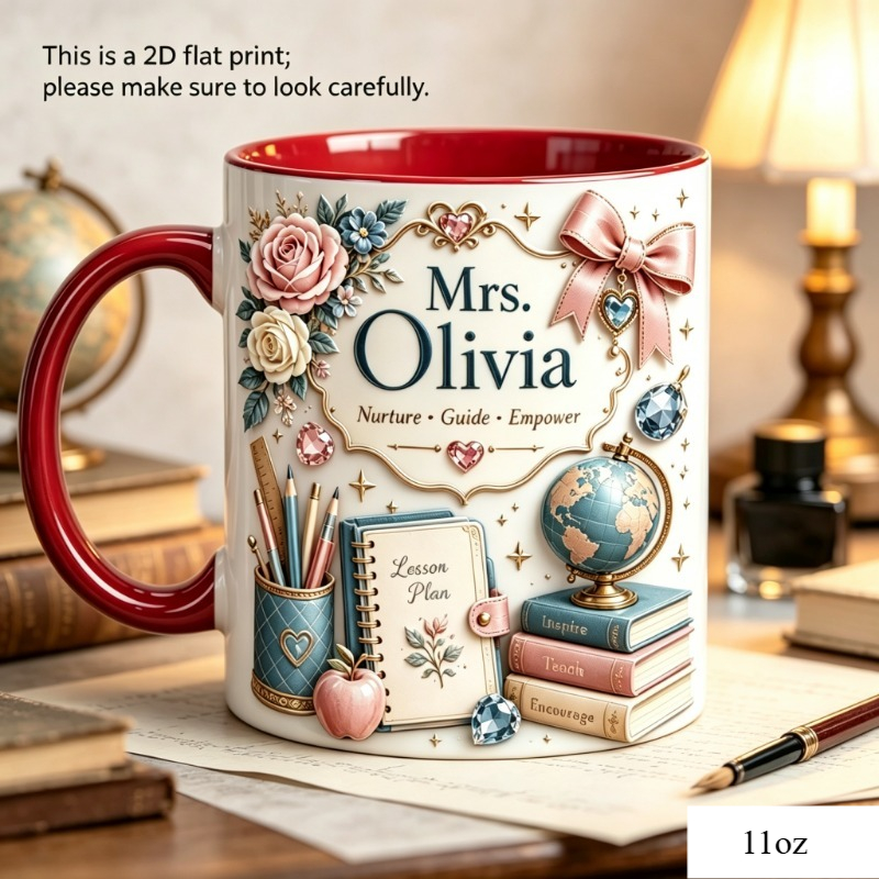 Personalized Teacher Theme Cer - Coffee Tea Name review and price